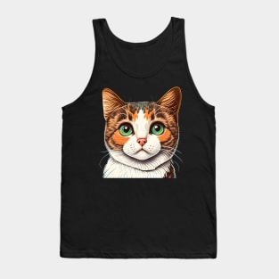 Cute Funny Cat Face Lover Design Tank Top